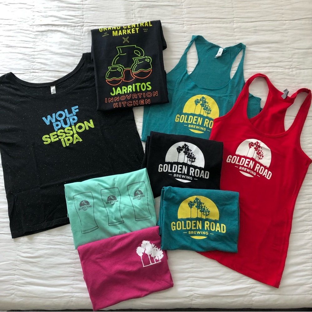 Lot of 8 Gold Road Brewery Shirts
